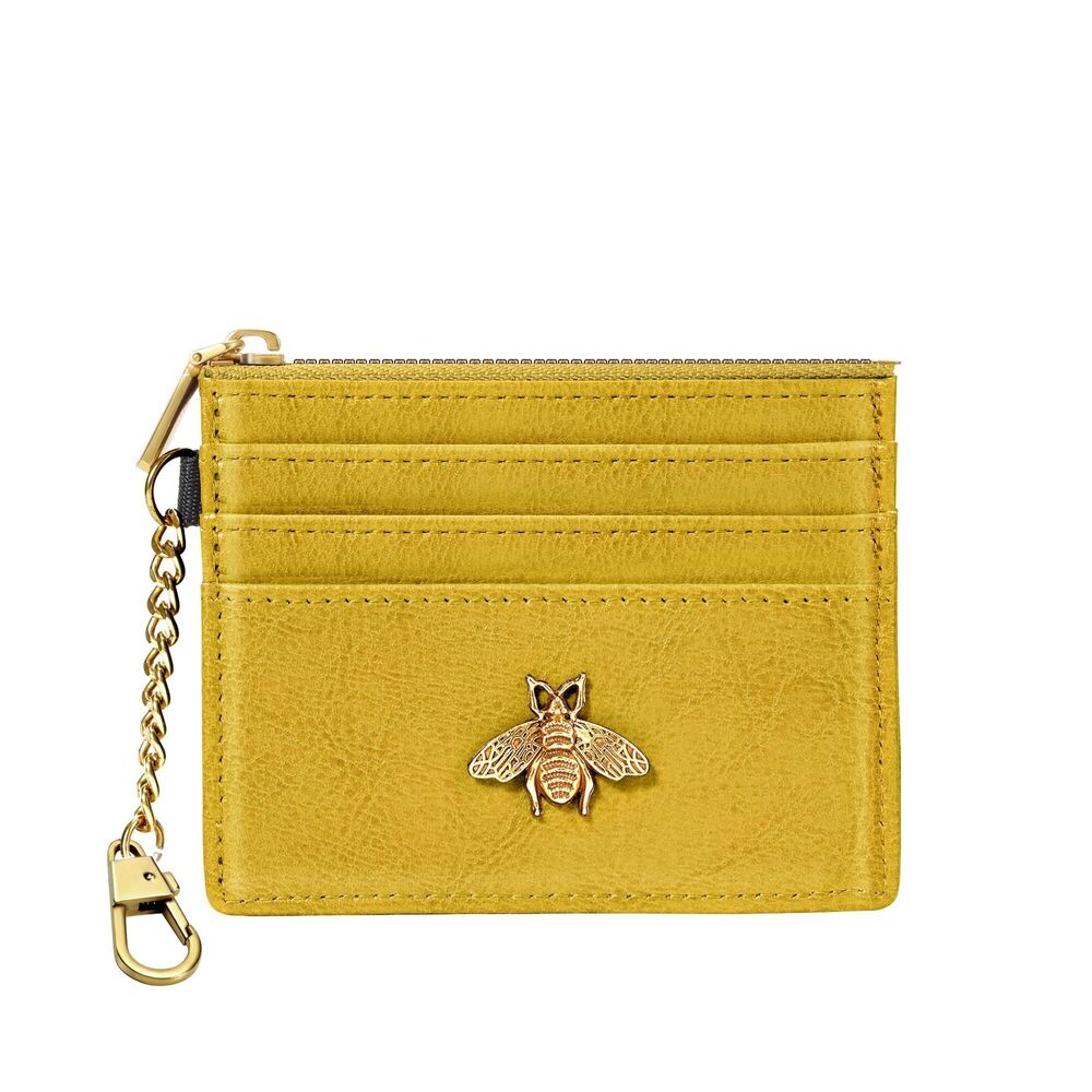 8897 Card Holder Keychain Wallet with ID Window RFID Coin Purse Bee Gifts